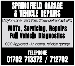 Springfield Garage - 01782 713372 / 712702