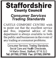 Staffordshire County Council Consumer Services Trading Standards