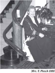 Mrs T Plesch OBE