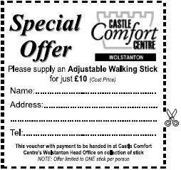 CCC - Special Offer - Adjustable Walking Stick for just &pound;10
